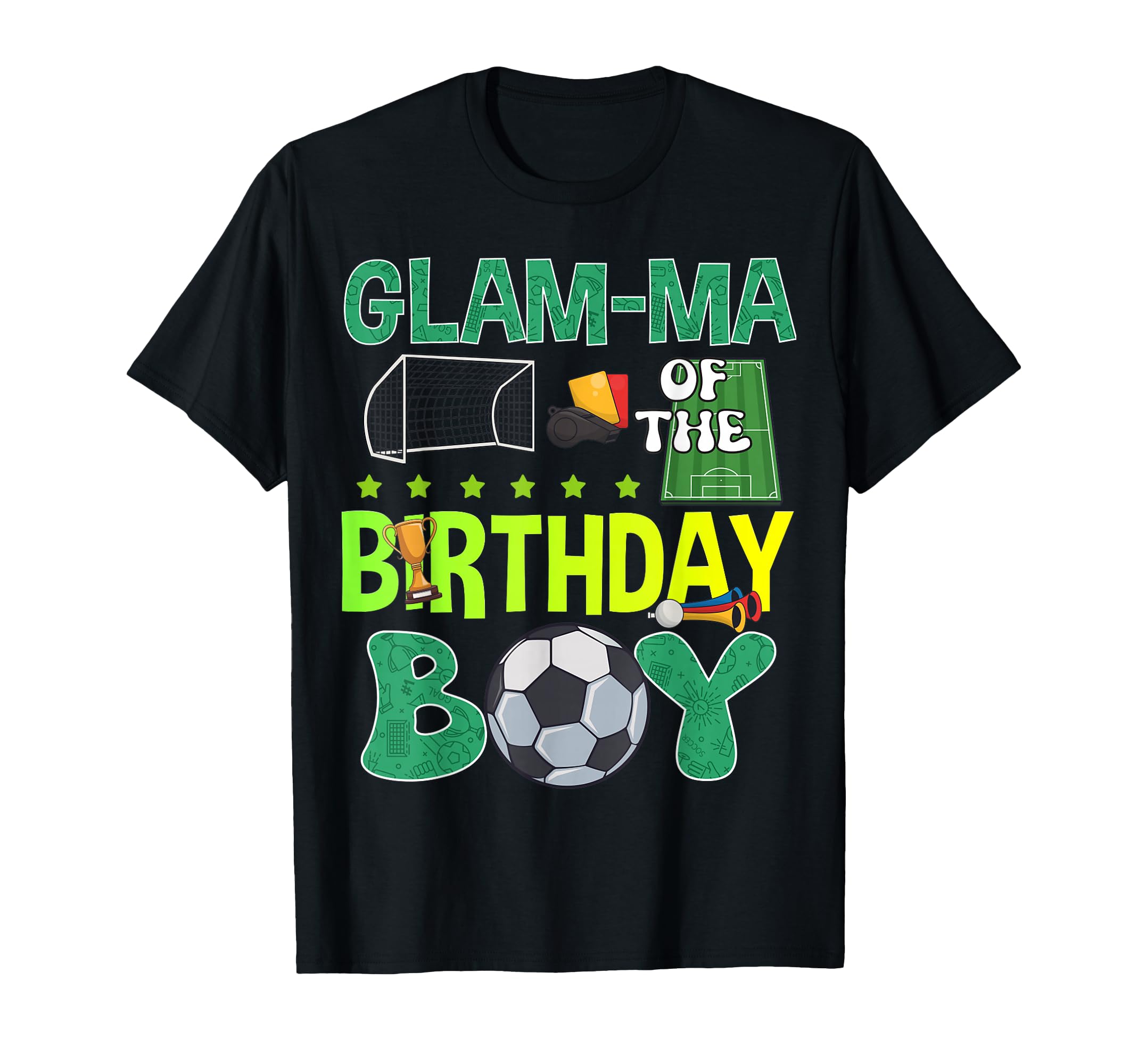 Soccer Goal Birthday Party Trophy Ball T-Shirt - Aesthetic Graphic Unisex