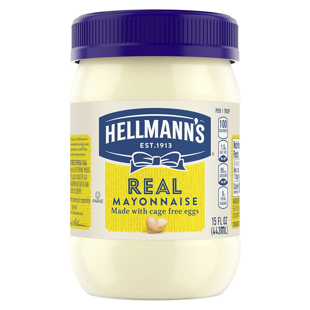 Hellmann's Real Mayonnaise 15 oz (Case of 12) – Gluten-Free with Cage-Free Eggs