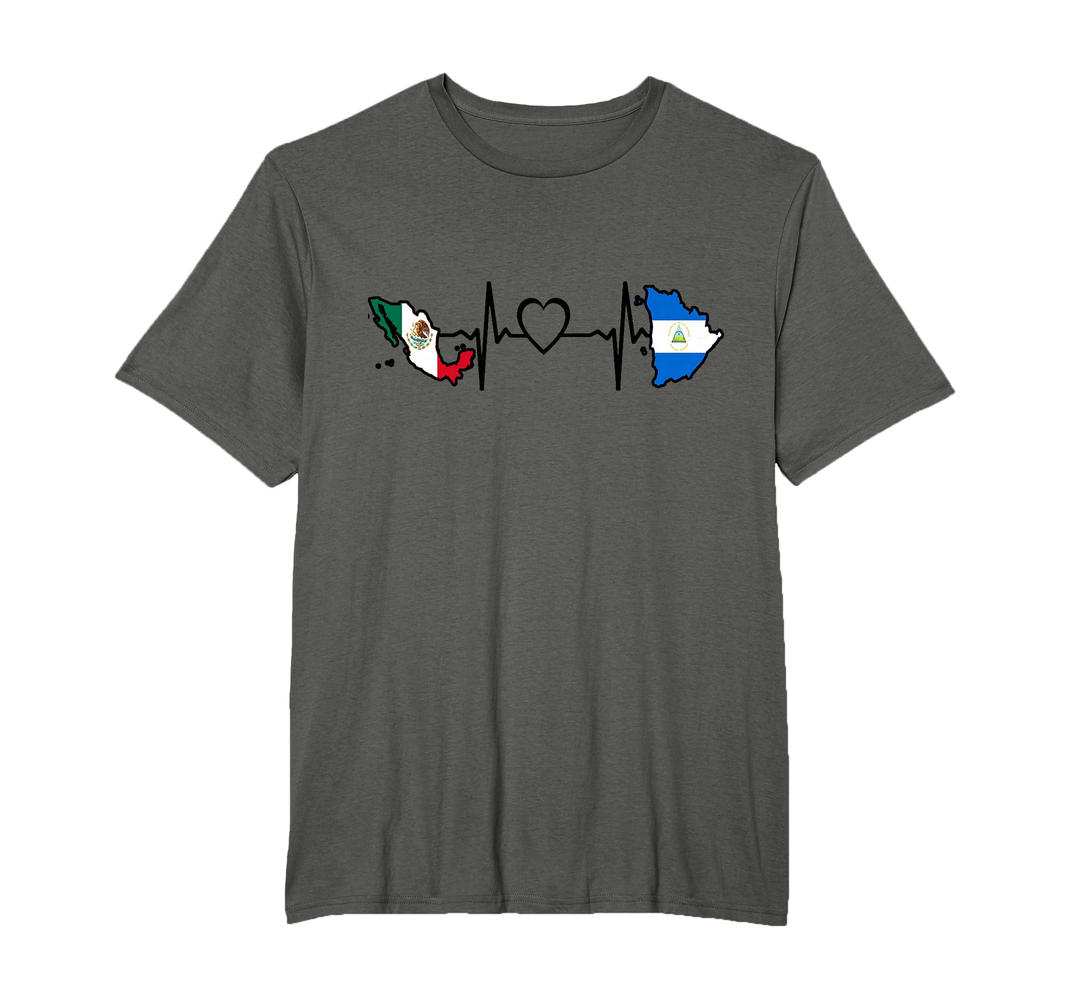 Mexico Nicaragua Flag Mexican T-Shirt - Custom Art Print for Adults