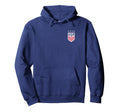 Usa Soccer Front Back Crest Navy Uswnt Hoodie - Graphic Print Men Women