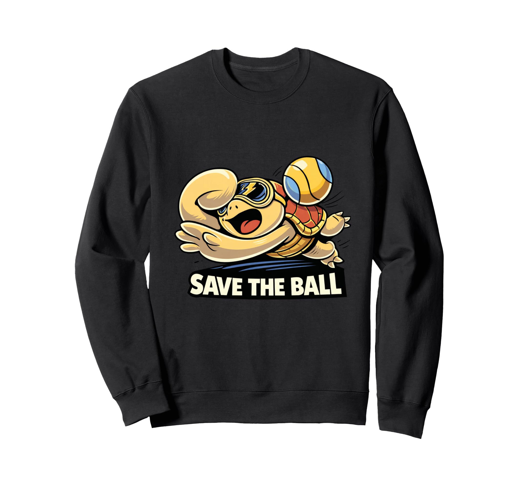 Funny Goalkeeper Turtle Save Ball Sweatshirt - Novelty Apparel Unisex