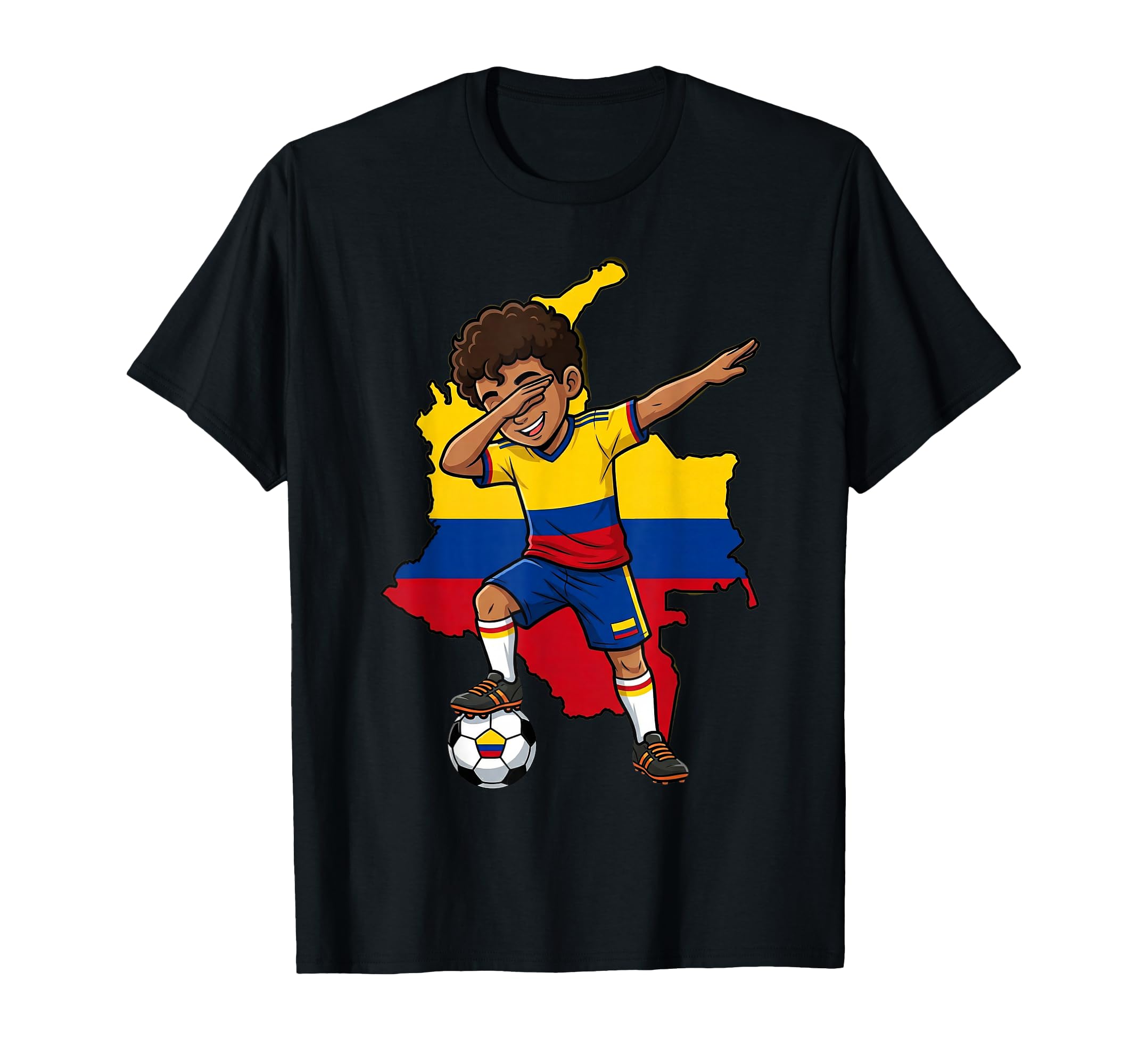 Colombia Soccer Dab Flag Football T-Shirt - Minimalist Print Men Women