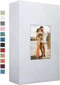Vienrose Linen Photo Album 420 Pockets for 4x6 Photos Fabric Cover Photo Books Slip-in Picture Albums for Wedding Baby Vacation