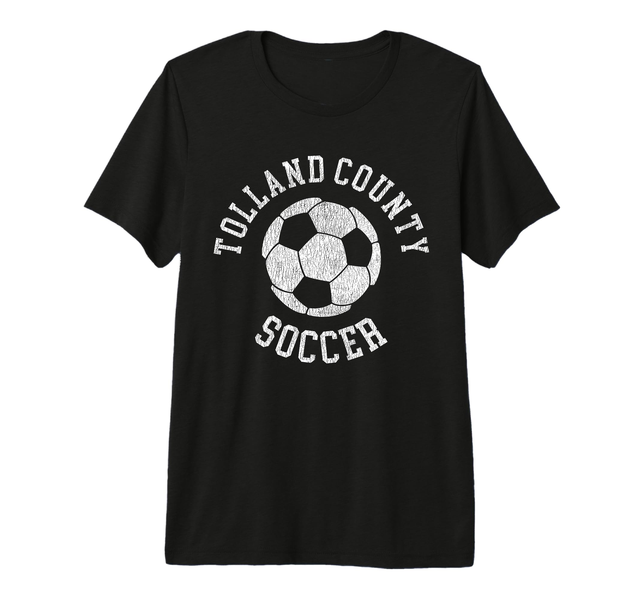Tolland County Soccer Distressed 90S T-Shirt - Custom Art Print for Adults