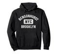 Bensonhurst Brooklyn Nyc Gym Distressed White Hoodie - Graphic Print Unisex