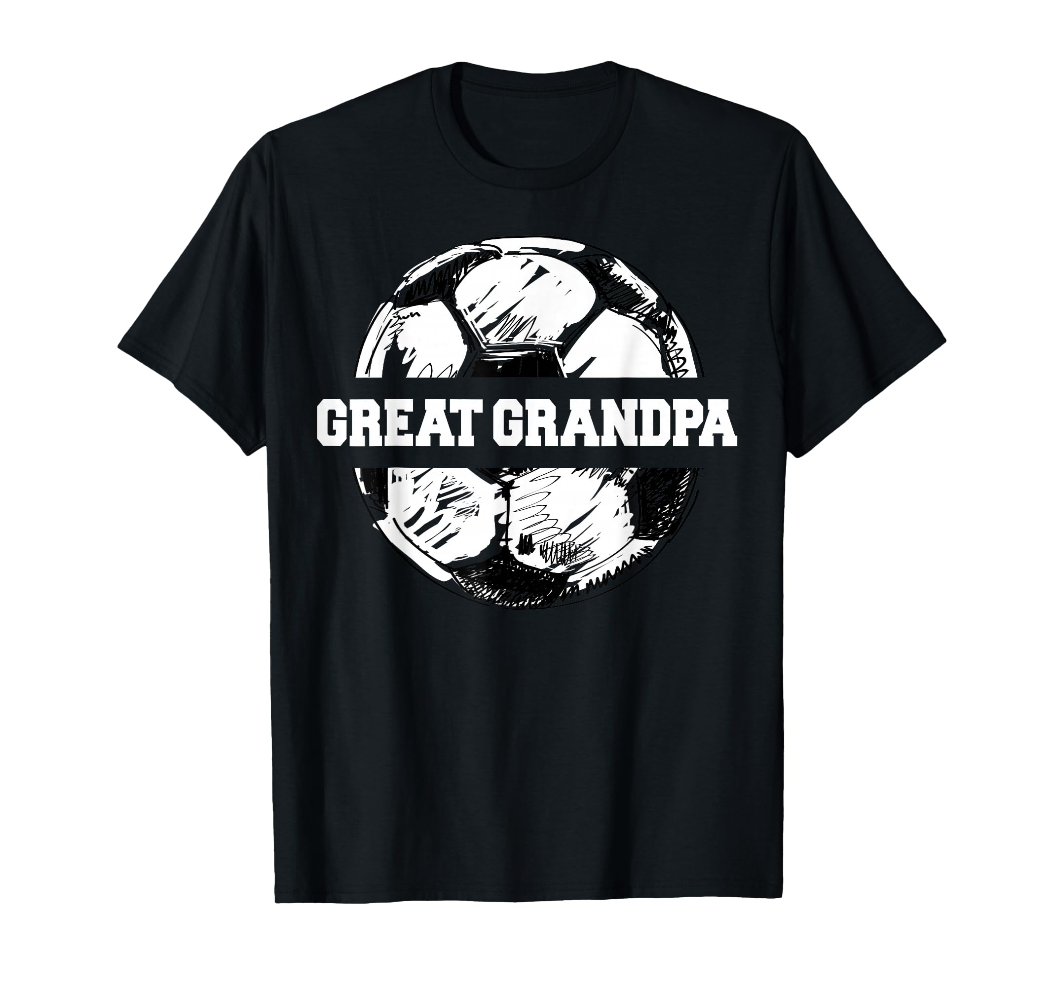 Soccer Great Grandpa Soccer Ball Split T-Shirt - Fun Novelty Design Unisex