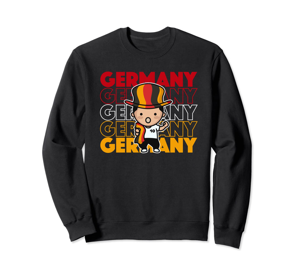 German Soccer Fan I Love Germany Sweatshirt - Trendy Graphic Unisex