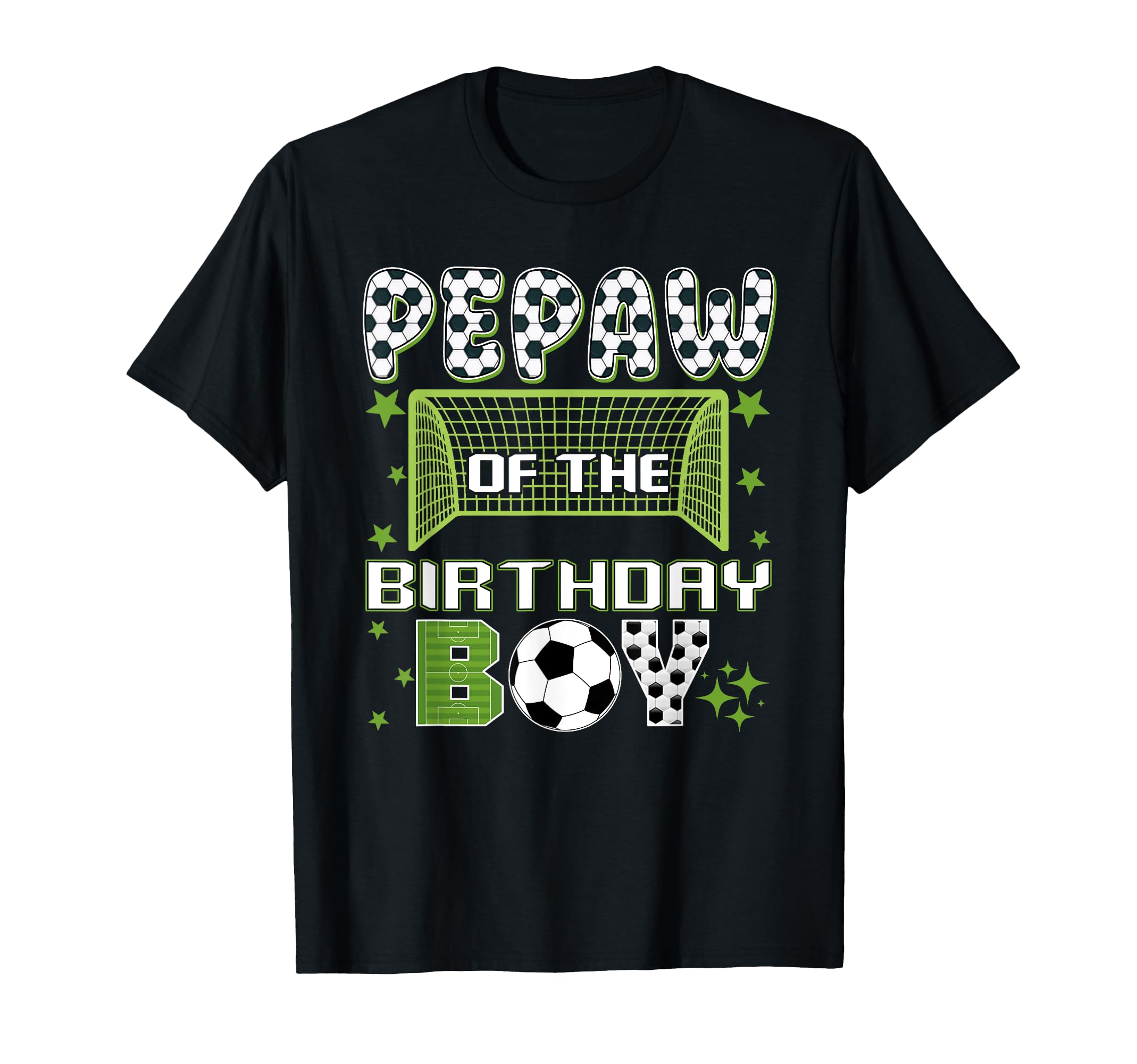 Pepaw Birthday Soccer Group Family T-Shirt - Minimalist Print for Adults