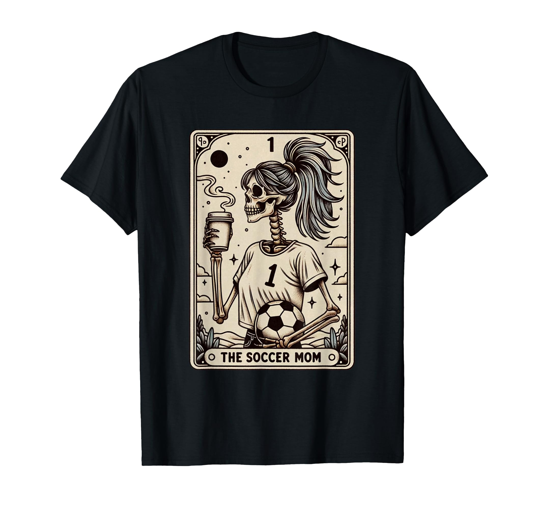 Soccer Mom Tarot Card Halloween Soccer T-Shirt - Trendy Graphic Men Women
