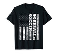 American Distressed Flag Funny Soccer T-Shirt - Graphic Print Unisex