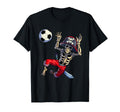 Soccer Skeleton Halloween Soccer T-Shirt - Fun Novelty Design Men Women