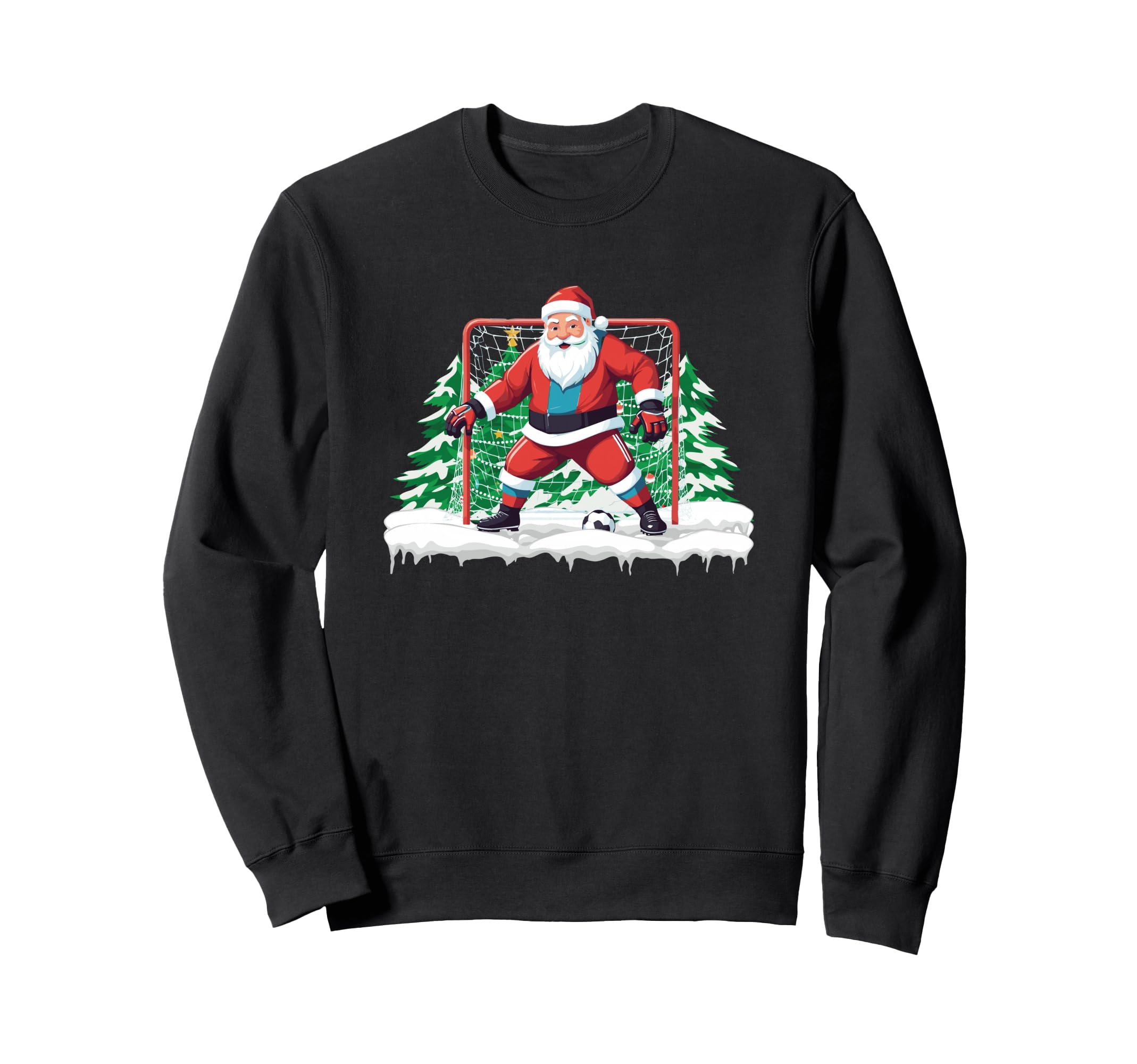 Soccer Goalie Santa Soccer Player Sweatshirt - Aesthetic Graphic Men Women