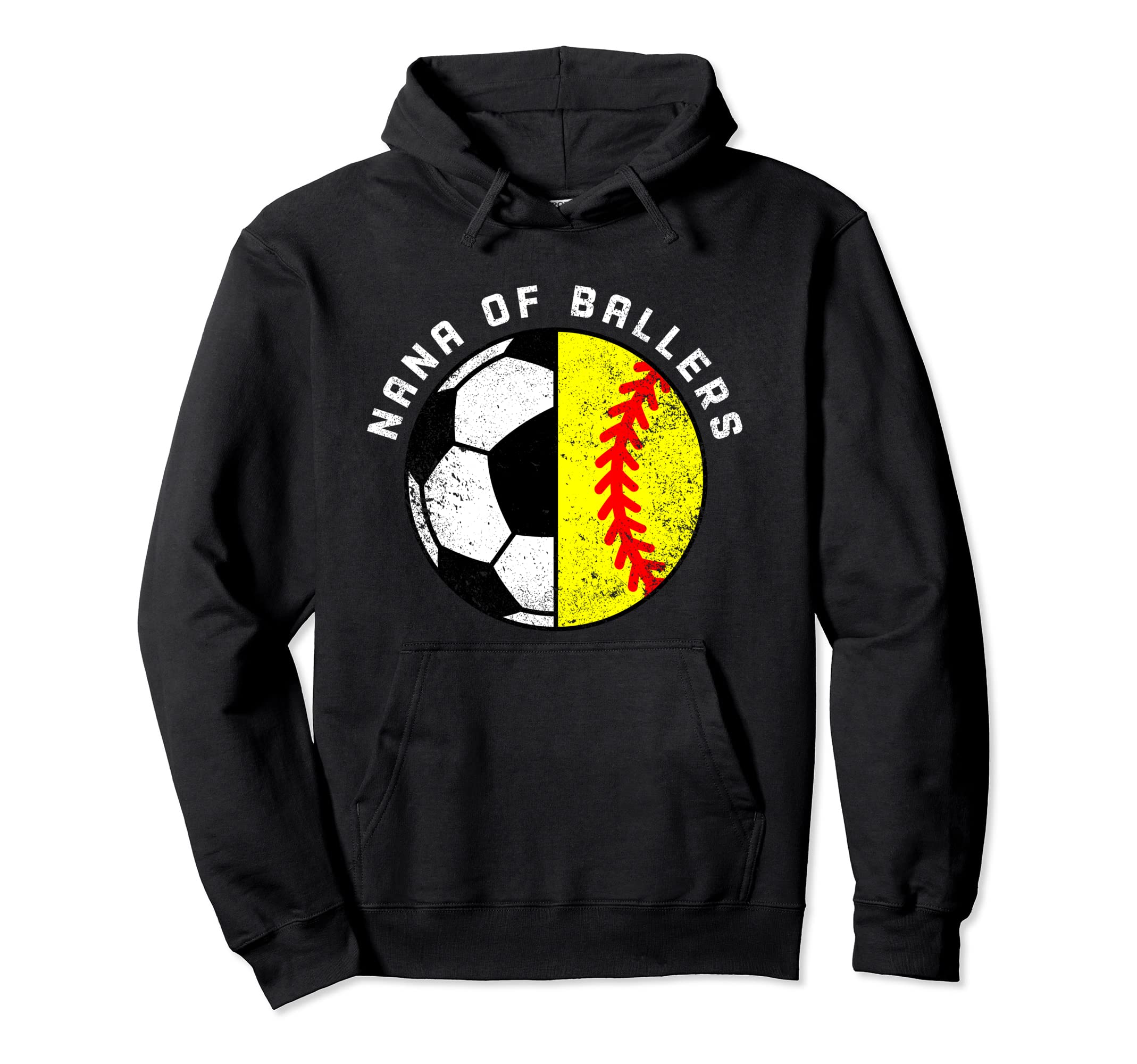 Nana Ballers Funny Soccer Softball Nana Hoodie - Trendy Graphic Unisex
