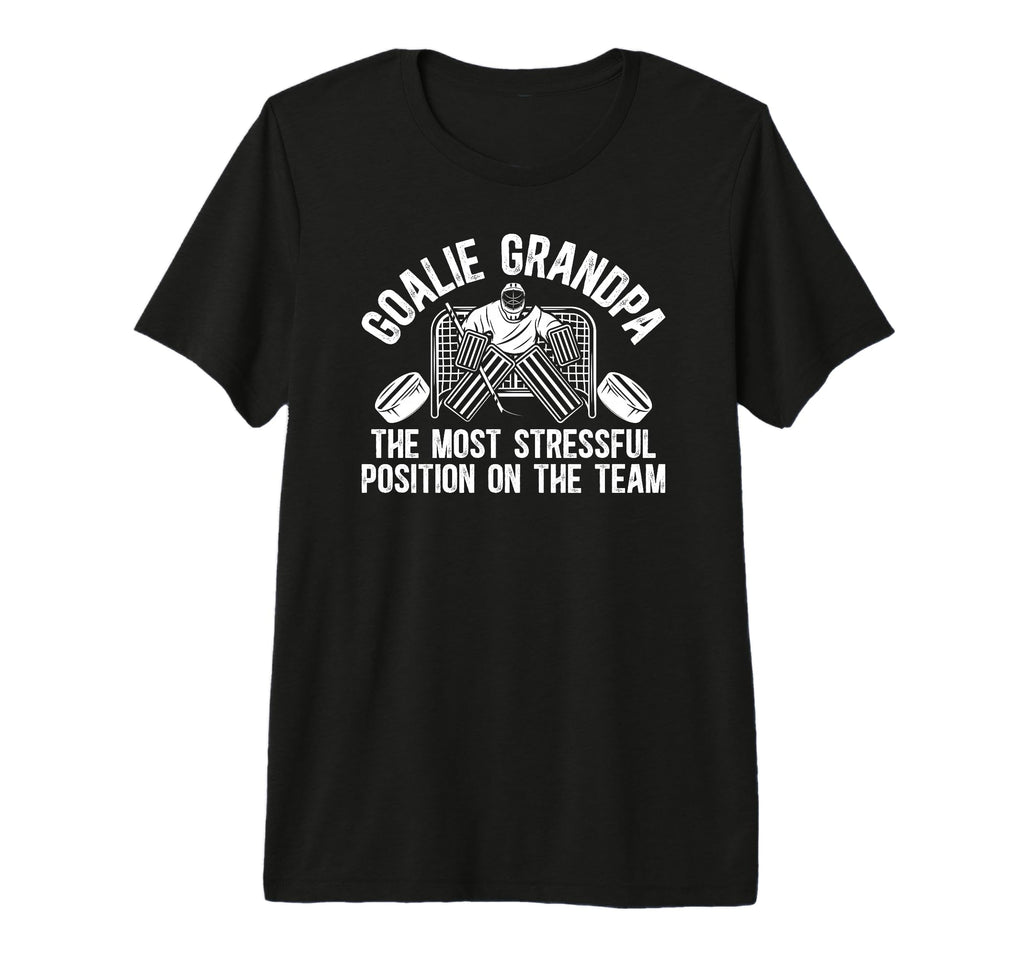Mens Funny Hockey Goalie Grandpa T-Shirt - Novelty Apparel Men Women
