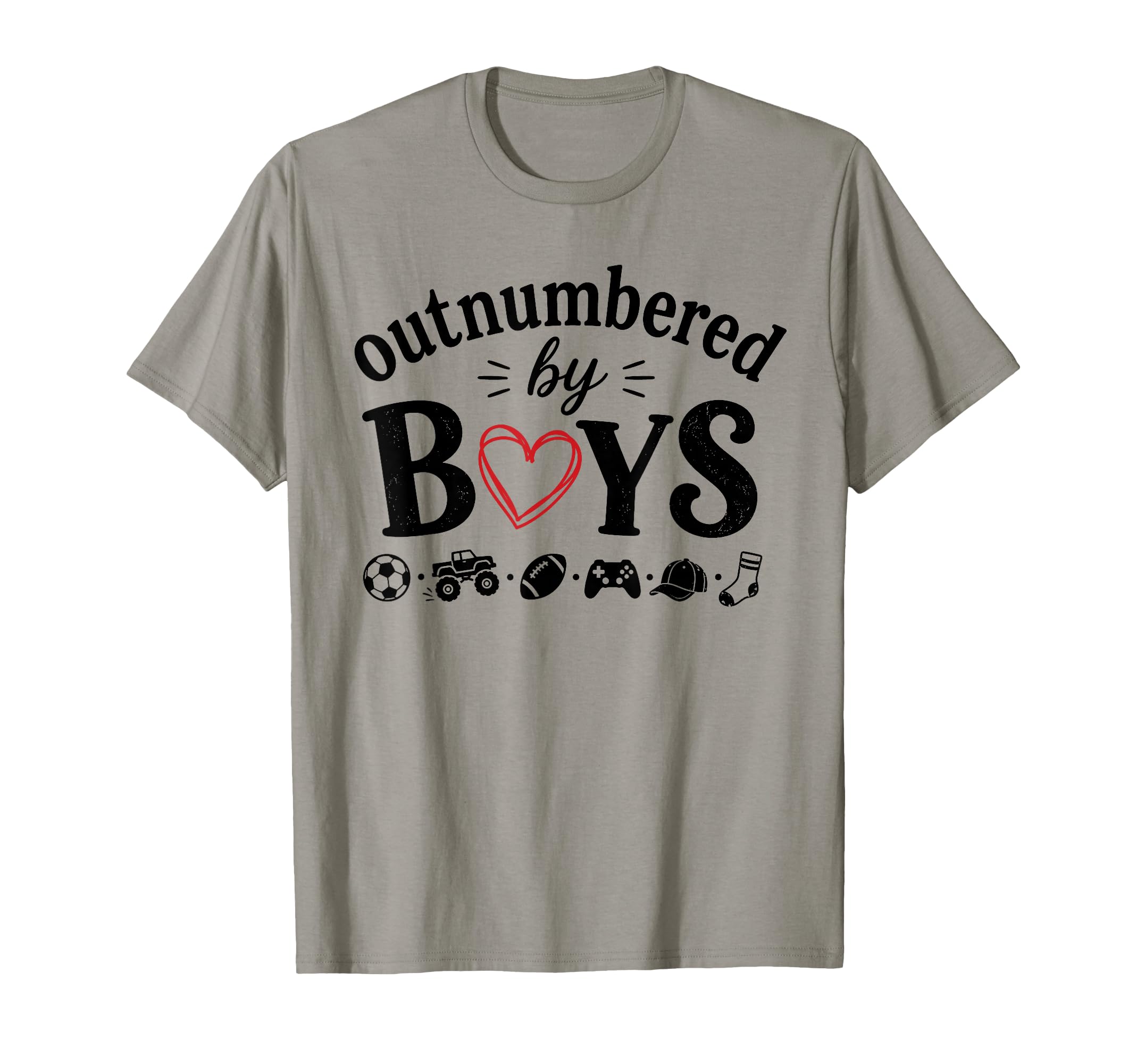 Outnumbered Funny Mom Soccer T-Shirt - Fun Novelty Design for Adults