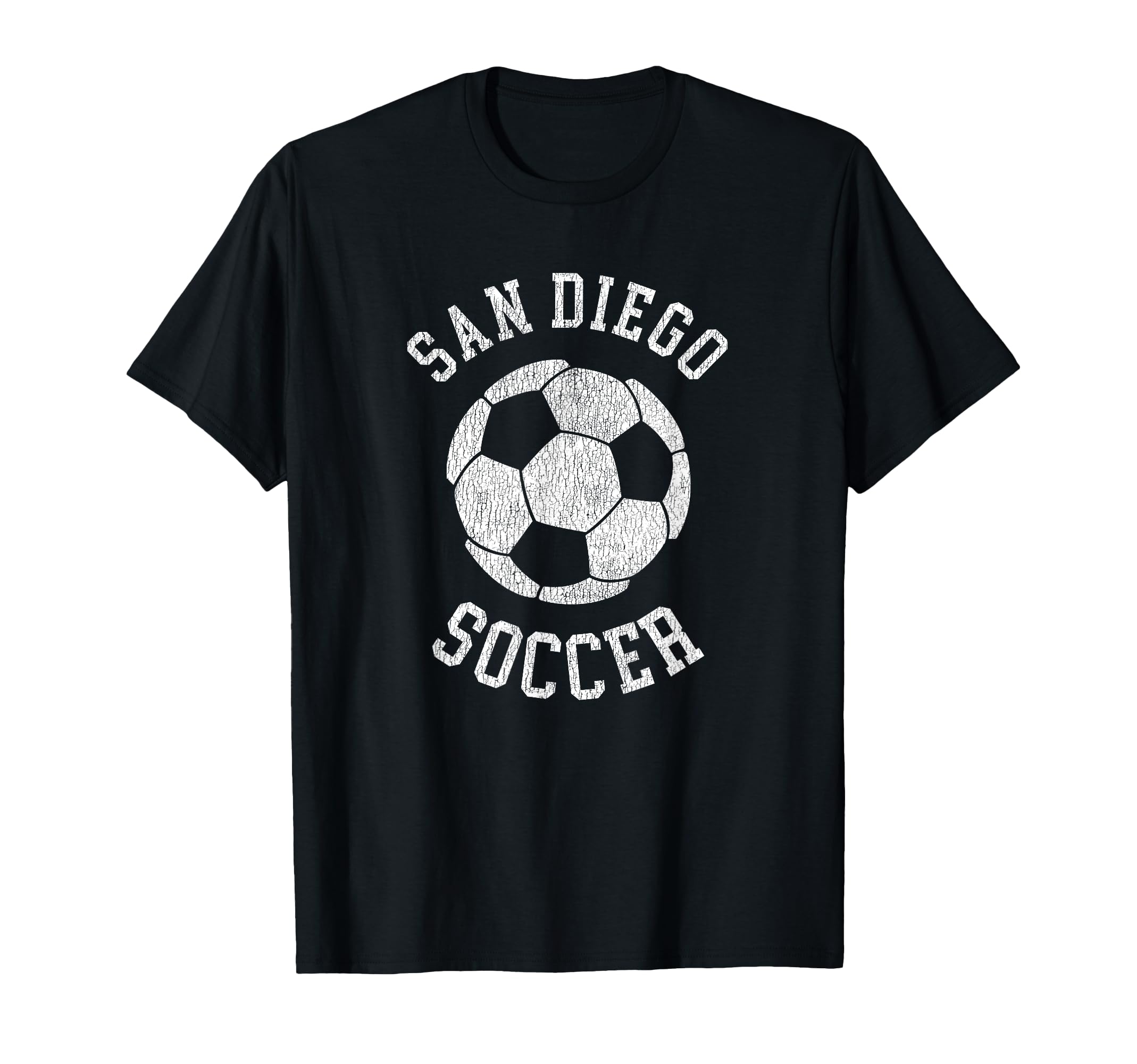 San Diego Soccer Distressed 90S T-Shirt - Fun Novelty Design Men Women