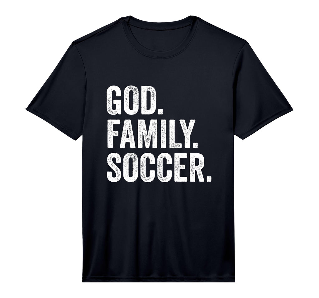 God Family Soccer Performance T-Shirt - Minimalist Print Unisex