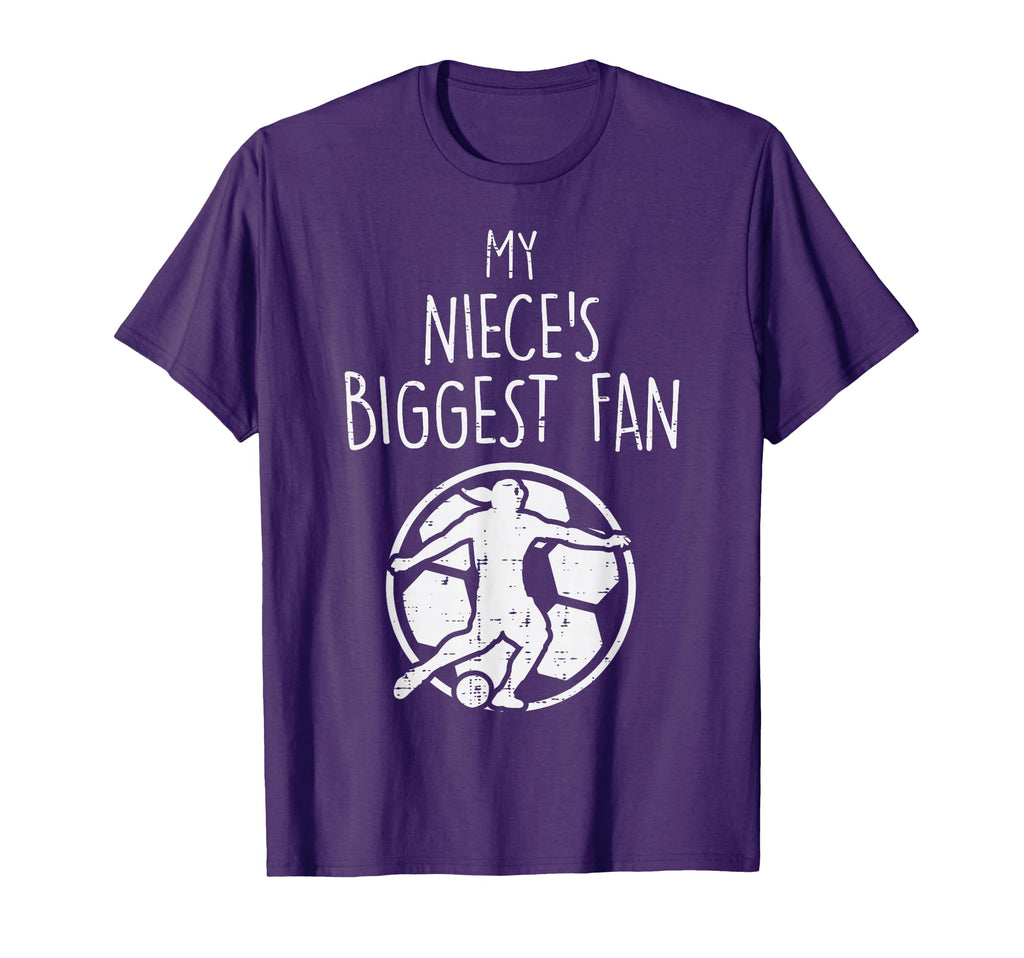 My Nieces Biggest Fan Soccer T-Shirt - Custom Art Print for Adults