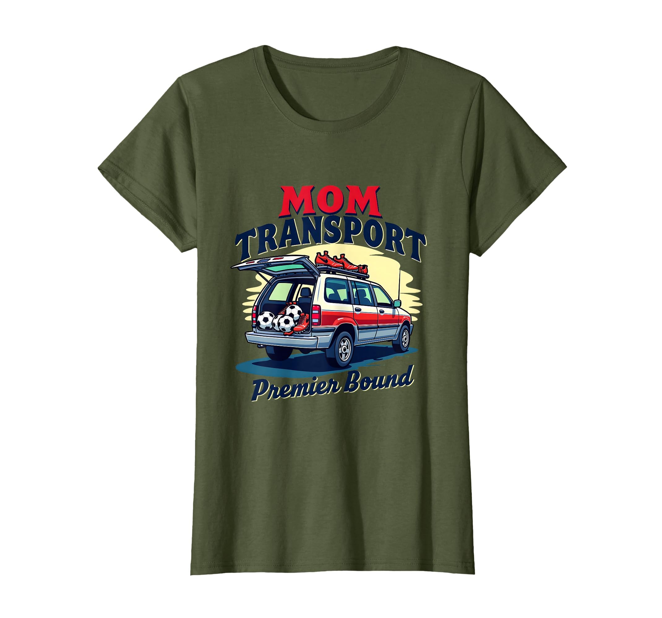 Mom Transport Premier Bound Soccer T-Shirt - Streetwear Style for Adults