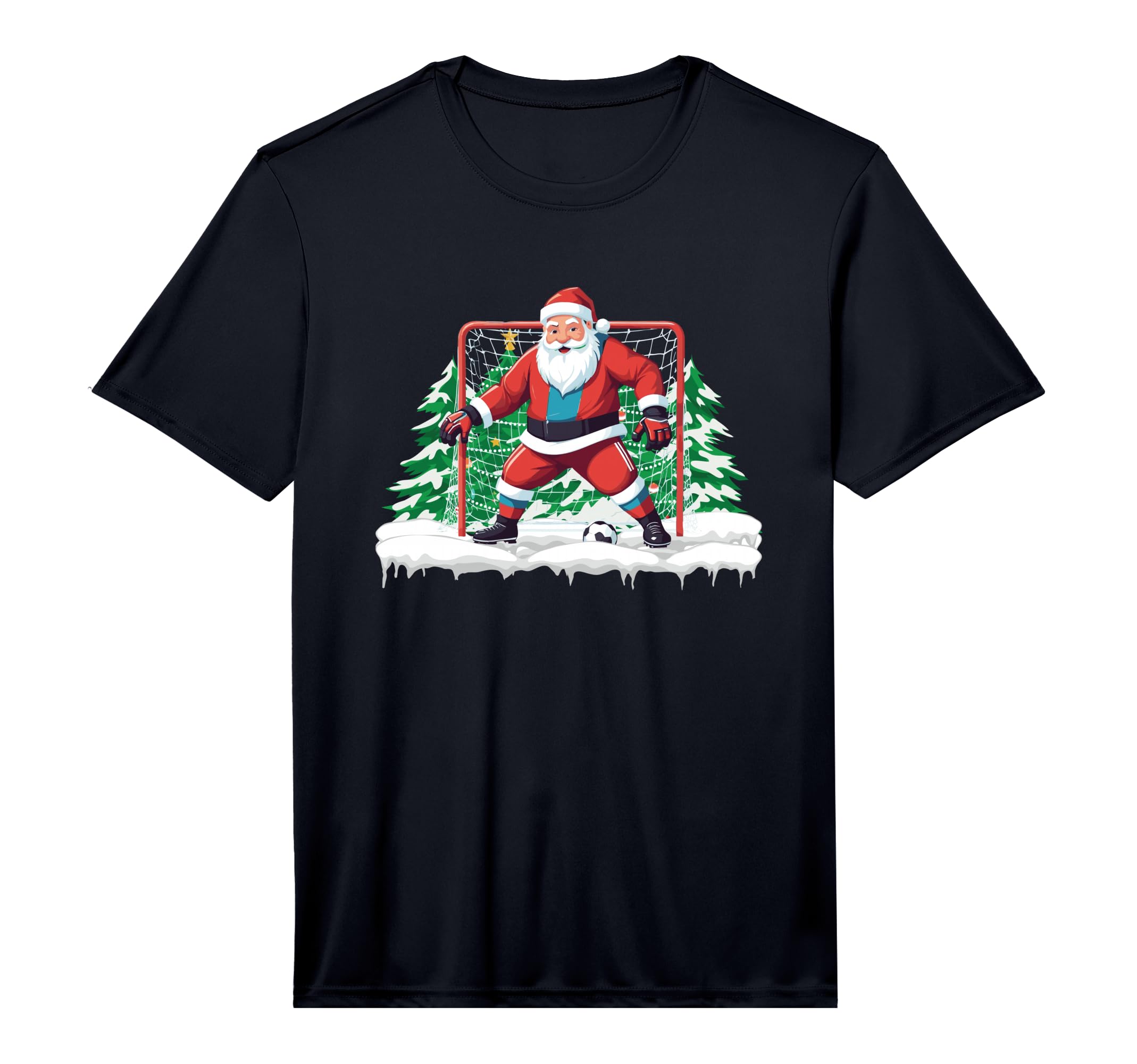 Soccer Goalie Santa Soccer Player Soccer T-Shirt - Minimalist Print Unisex