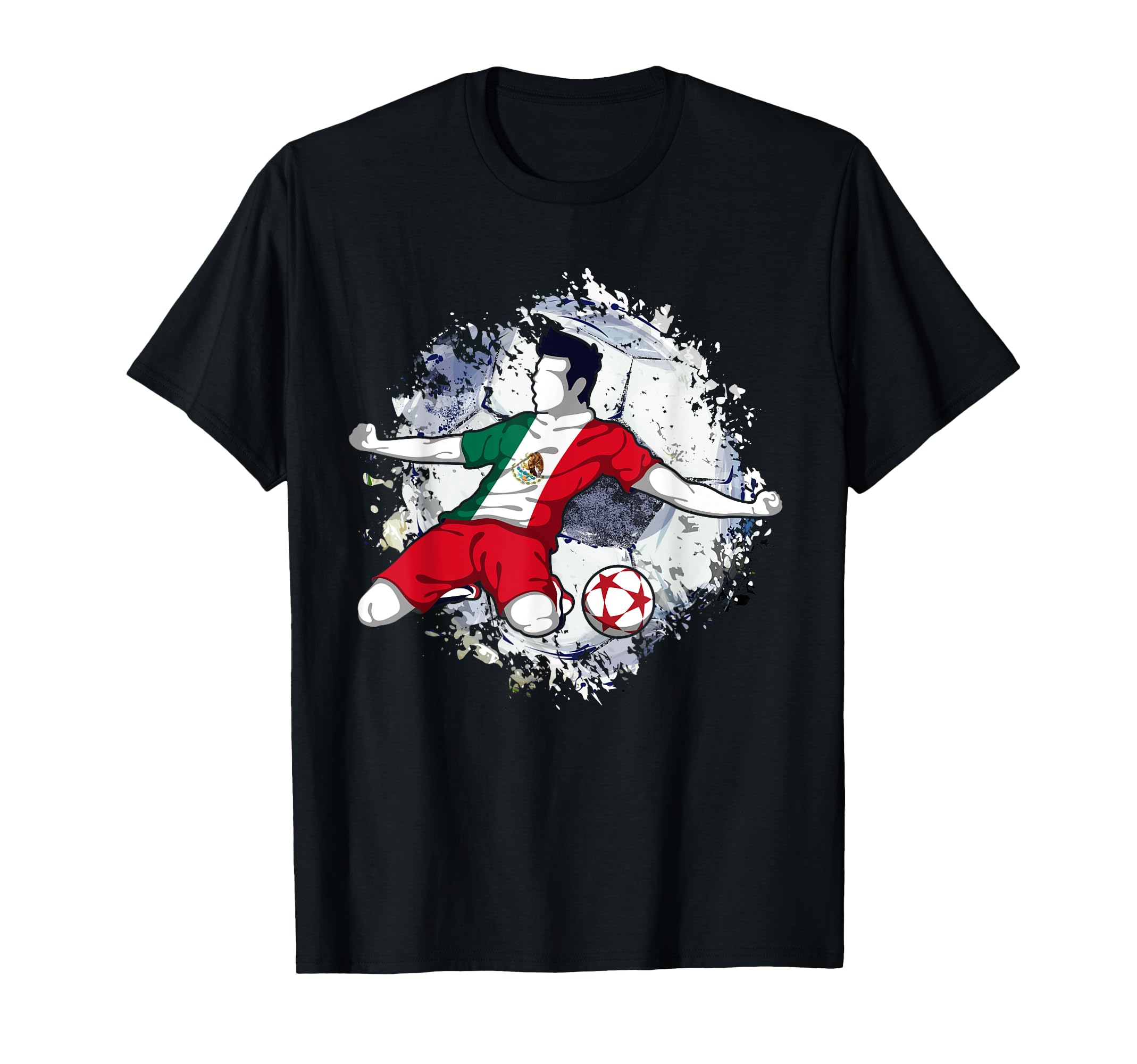 Mexico Soccer Mexican National Flag T-Shirt - Minimalist Print Unisex
