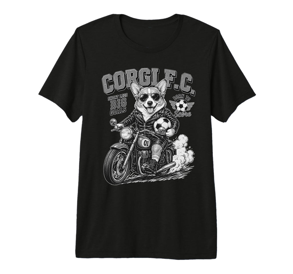 Pembroke Welsh Corgi Motorbike Love T-Shirt - Aesthetic Graphic Men Women