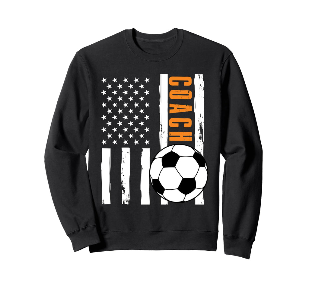 Usa Flag Soccer Coach Funny Soccer Sweatshirt - Custom Art Print Unisex