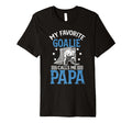 Mens My Favorite Ice Hockey Goalie Papa T-Shirt - Custom Art Print Unisex