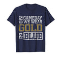 Blue Gold Game Day Group School T-Shirt - Casual Everyday Wear for Adults