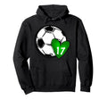 Womens Custom Soccer Mom Number 17 Hoodie - Custom Art Print for Adults