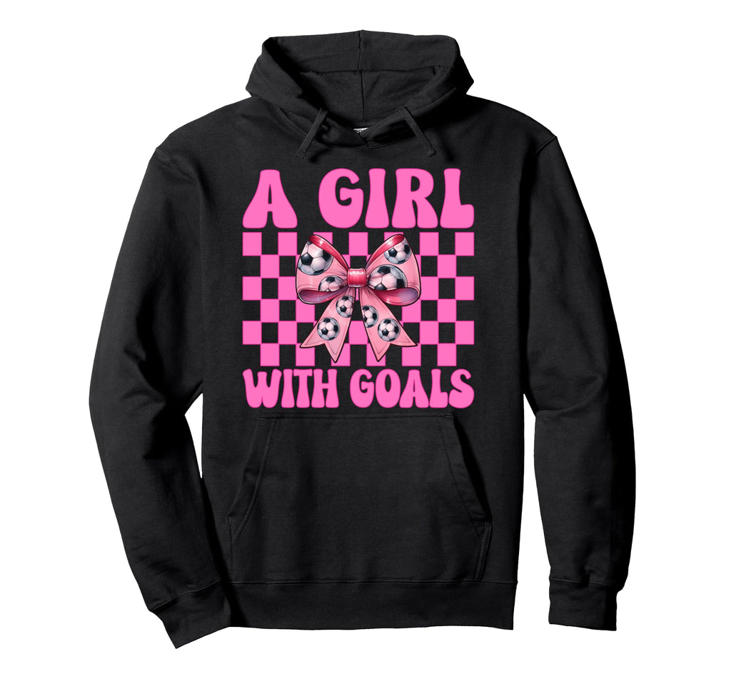 Be Goals Soccer Coquette Bow Hoodie - Unique Graphic Unisex