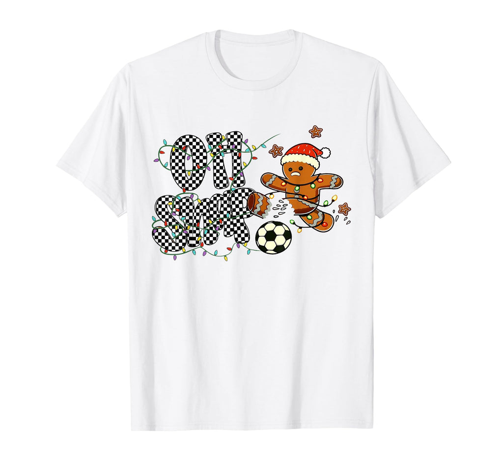 Funny Oh Snap Gingerbread Soccer T-Shirt - Minimalist Print Men Women