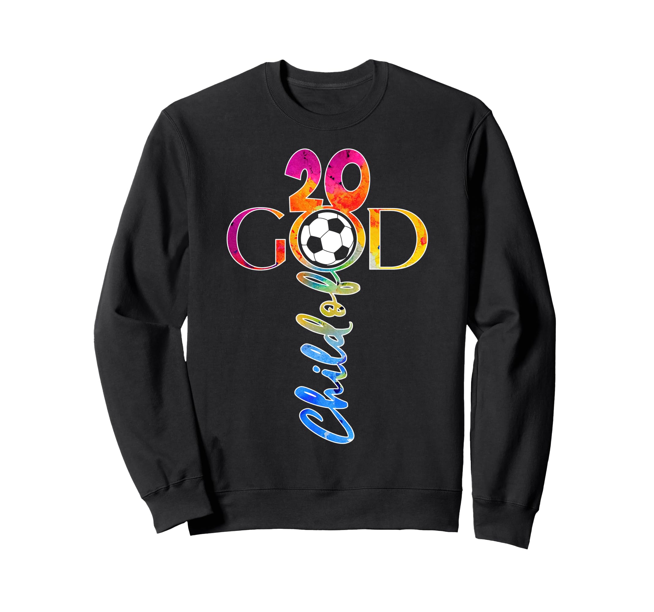 Jesus 20 Years Child God Soccer Sweatshirt - Fun Novelty Design Men Women