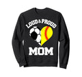 Loud Proud Mom Soccer Softball Heart Sweatshirt - Novelty Apparel Unisex
