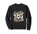 Soccer Mom Club Leopard Bow Mama Sweatshirt - Aesthetic Graphic for Adults