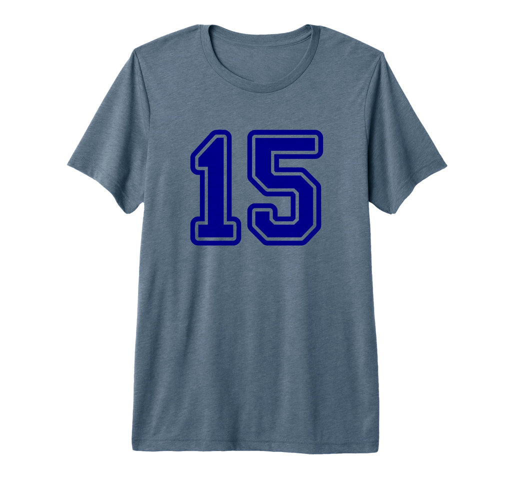 Blue Sport Team 15 Tri Blend T-Shirt - Aesthetic Graphic Unisex