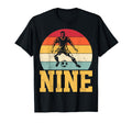 Nine Birthday 9 Years Old Soccer T-Shirt - Minimalist Print Men Women