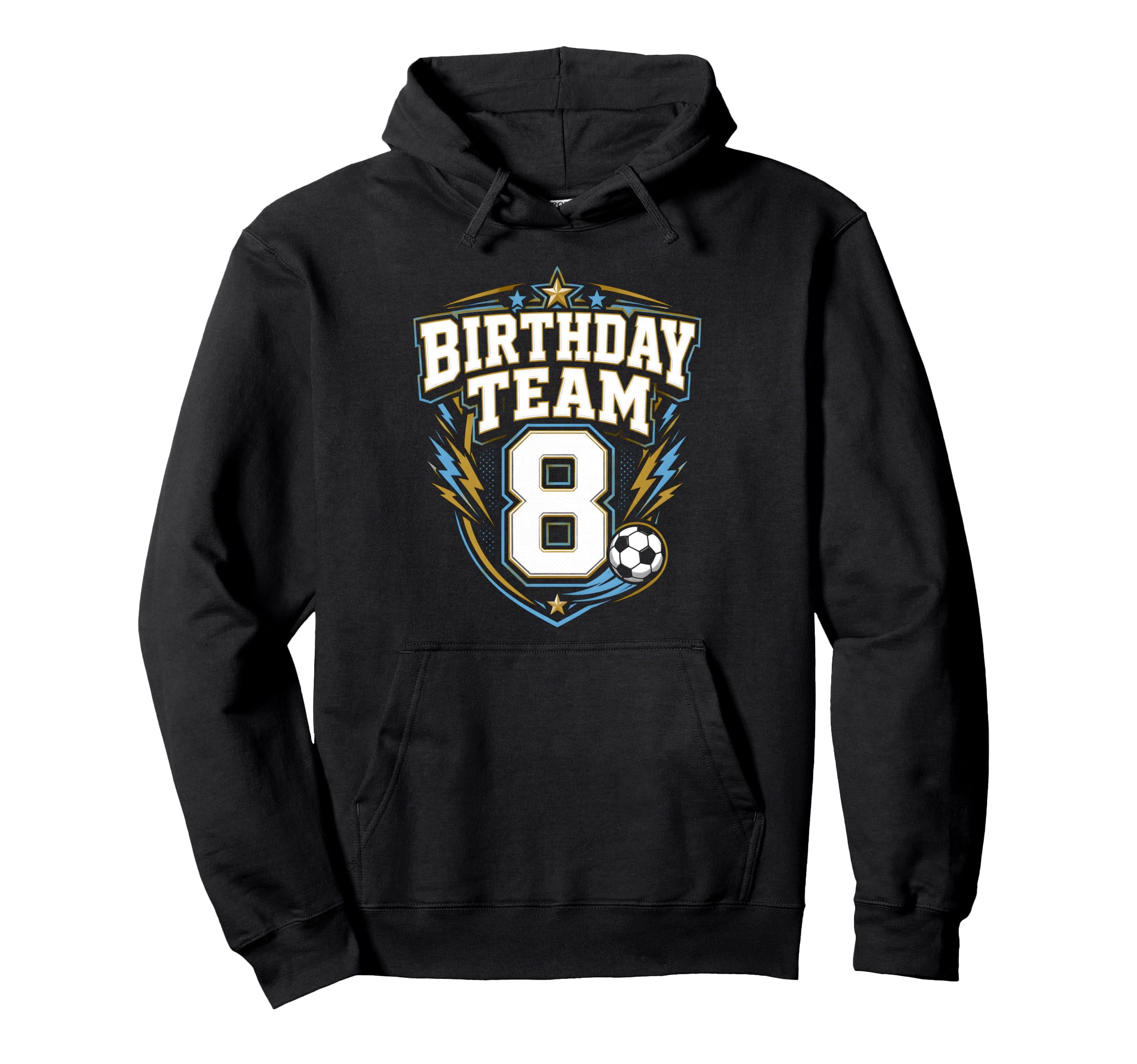Birthday Team 8Th Birthday Soccer Hoodie - Minimalist Print Men Women