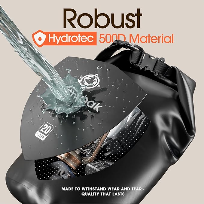 Earth Pak Waterproof Dry Bag - Roll Top Waterproof Backpack Sack Keeps Gear Dry for Kayak with Waterproof Phone Case
