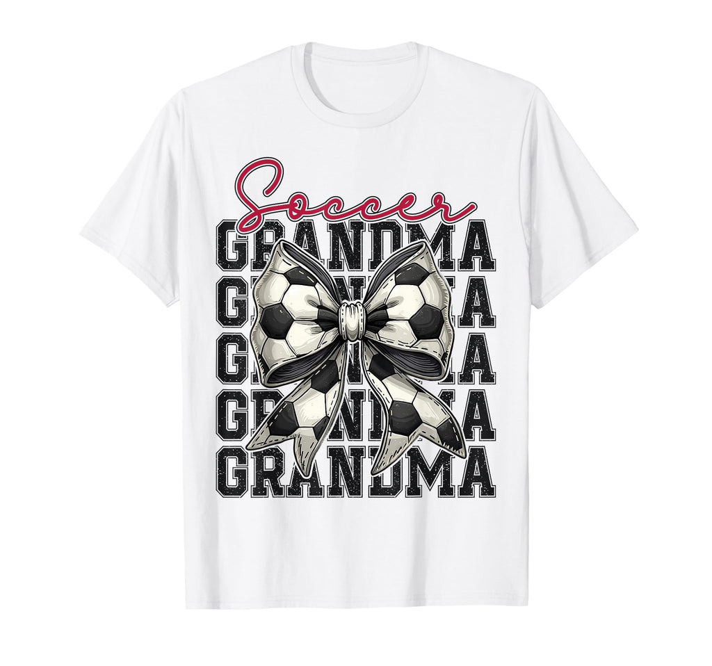 Soccer Grandma Funny Coquette Bow T-Shirt - Custom Art Print Men Women