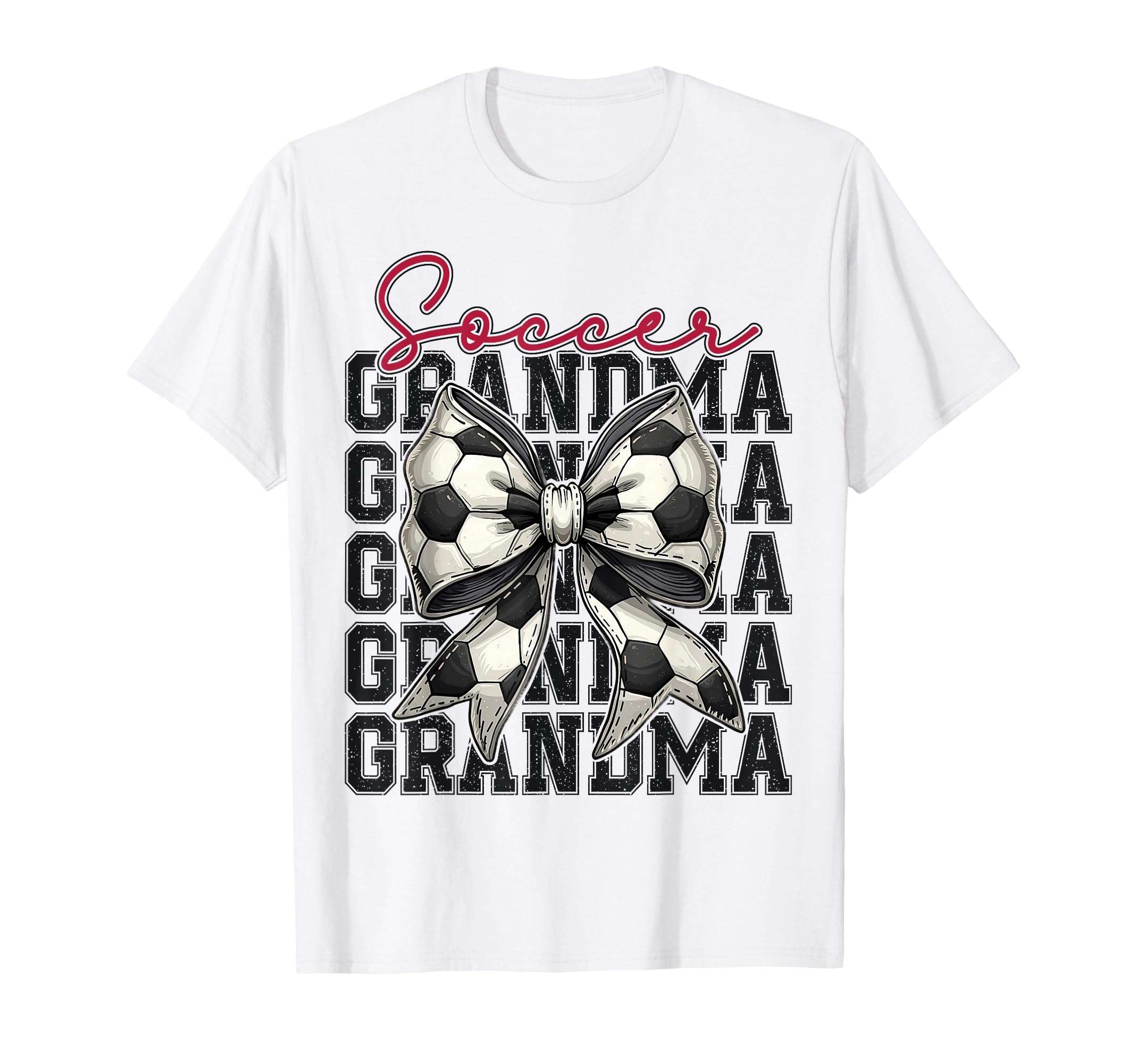 Soccer Grandma Funny Coquette Bow T-Shirt - Custom Art Print Men Women