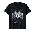 Groovy Soccer Coquette Bow Soccer All Day T-Shirt - Graphic Print Unisex