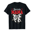 Soccer Mama Bow Leopard Soccer Lovers T-Shirt - Trendy Graphic Unisex