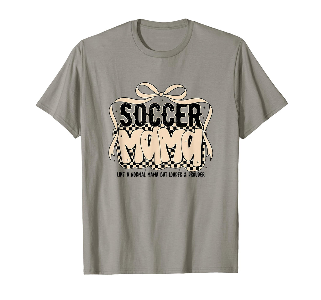Soccer Mama Coquette Bow Game Day T-Shirt - Aesthetic Graphic for Adults