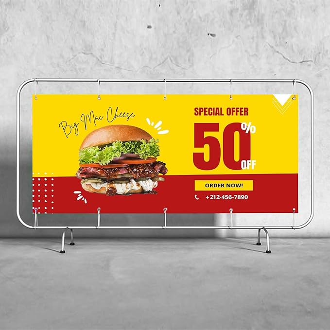 Personalized Passion Vinyl Banner 8' x 2' - Customized Banner for Business, Graduation, Birthday Parties - Indoor/Outdoor Use - Full Color 13oz Vinyl Custom Signs with HD Printed Text, Photos