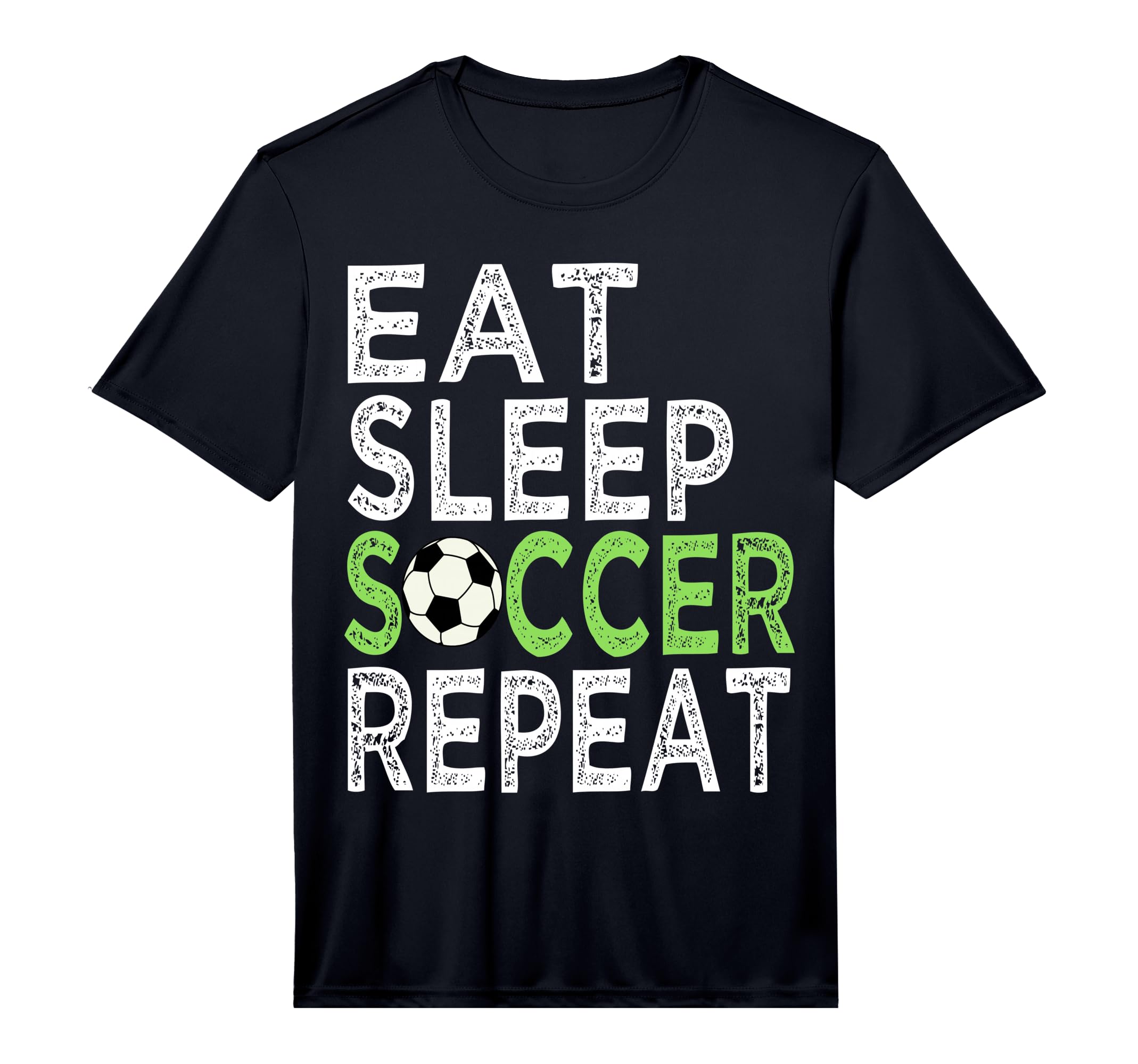 Eat Sleep Soccer Repeat Sport Player Love T-Shirt - Graphic Print Unisex