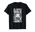My Favorite Hockey Goalie Aunt Hockey T-Shirt - Minimalist Print Men Women