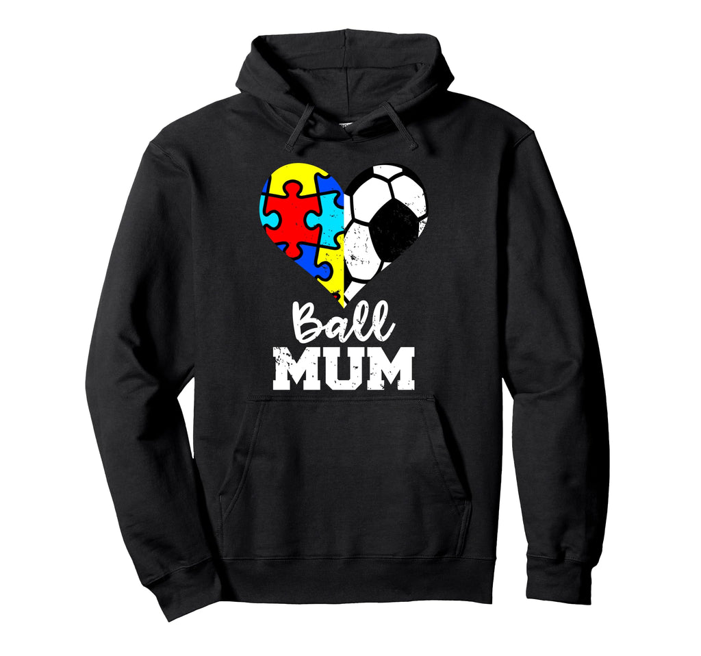 Autism Soccer Mum Funny Autism Puzzle Hoodie - Trendy Graphic Men Women
