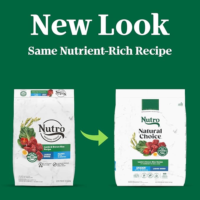 Nutro Natural Choice Large Breed Puppy Dry Dog Food, Lamb and Brown Rice Recipe, 30 lbs.
