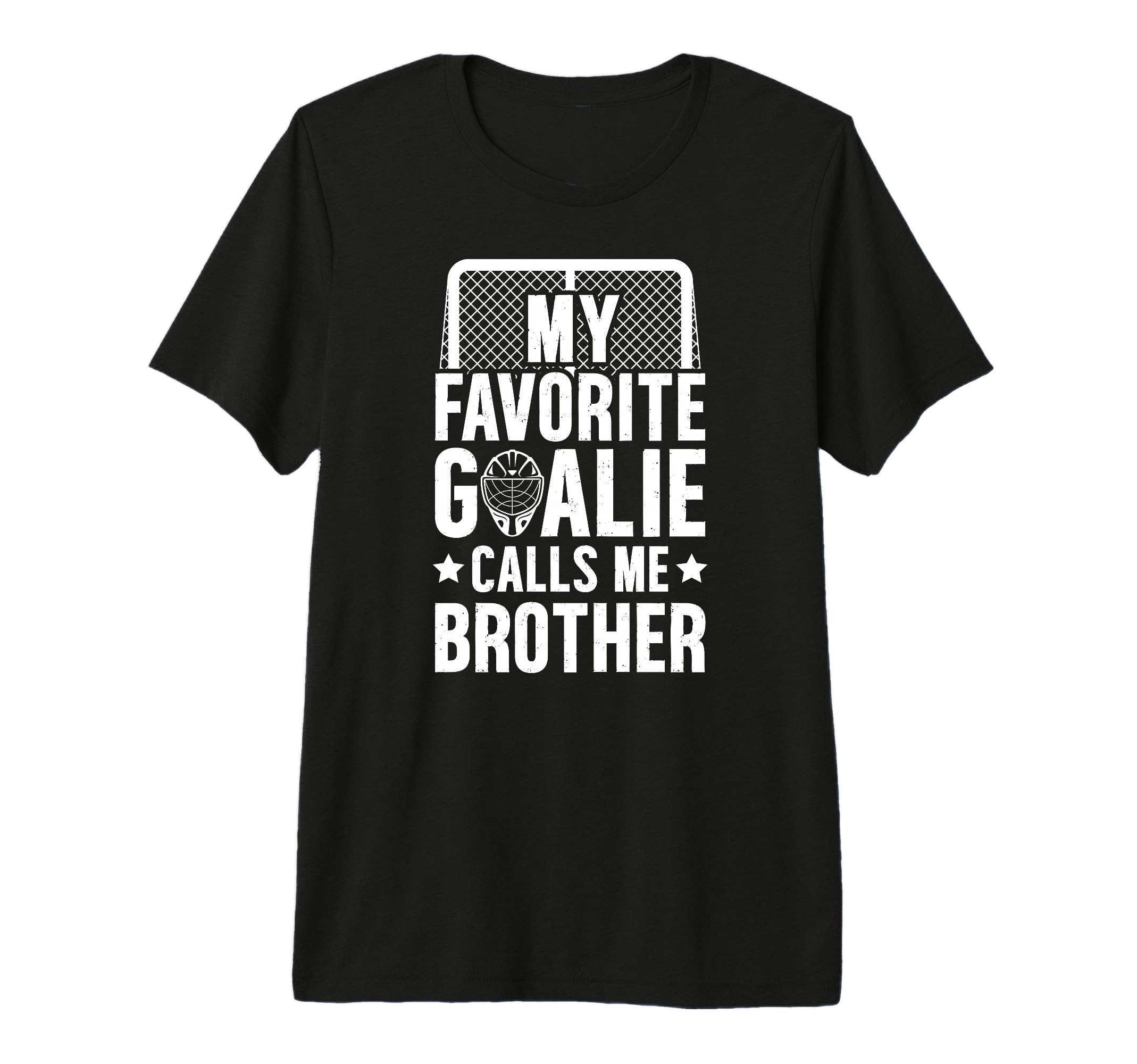 My Favorite Hockey Goalie Brother Hockey T-Shirt - Graphic Print Unisex